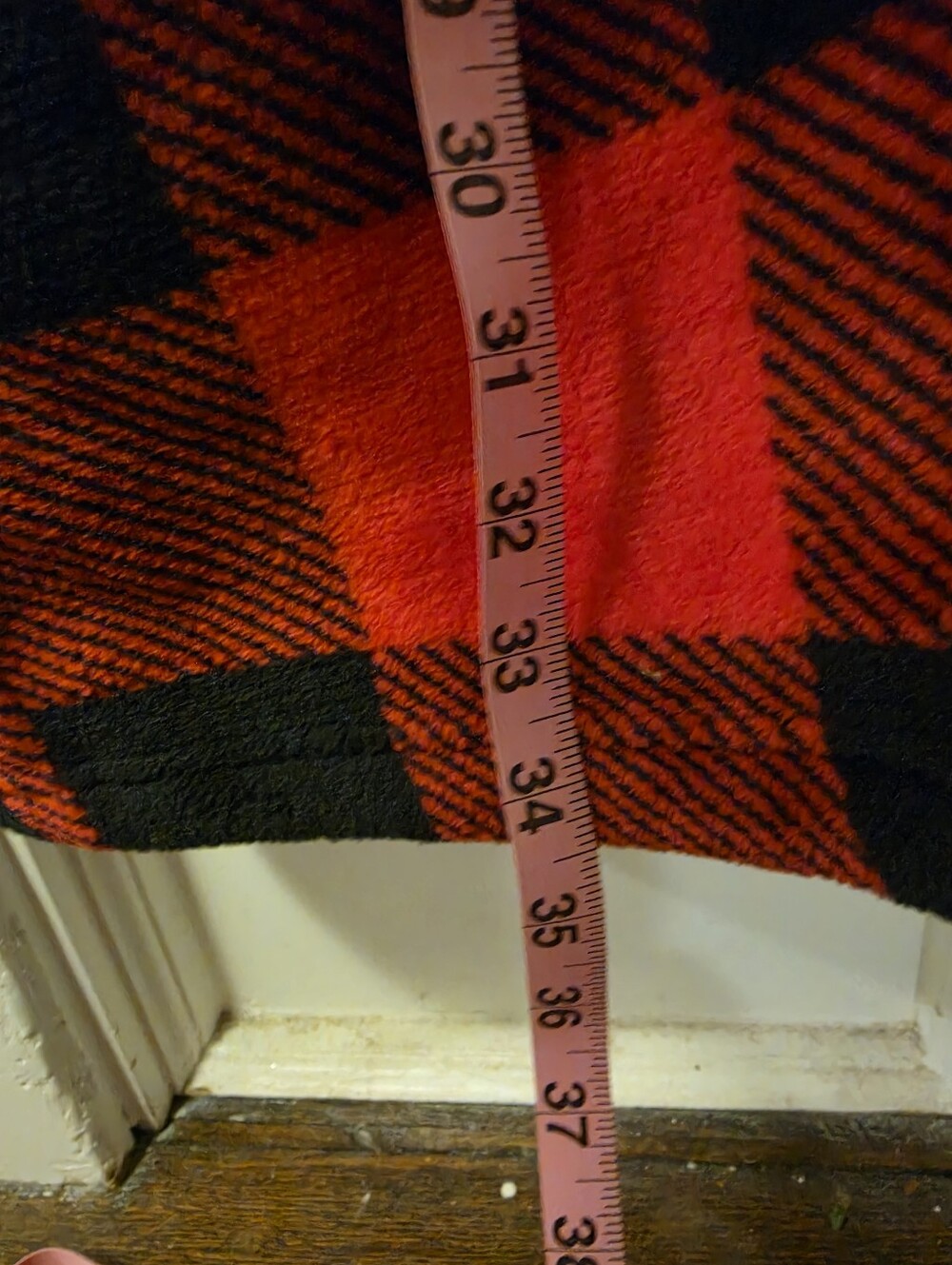 PINK Victoria's Secret Red & Black Plaid Hooded Robe - Picture 6 of 6